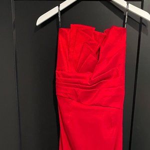 NWOT Jessica McClintock Size 6 | Floor length strapless red gown